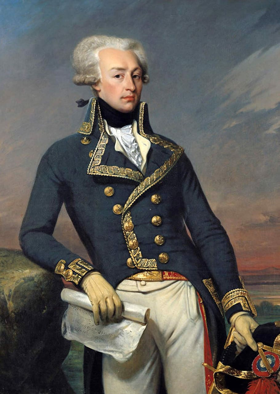 Gilbert du Motier Marquis de Lafayette Portrait, american revolution