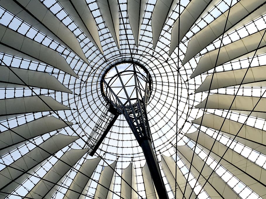 architecture, fan, abstract, structure, design, pattern, ceiling HD wallpaper