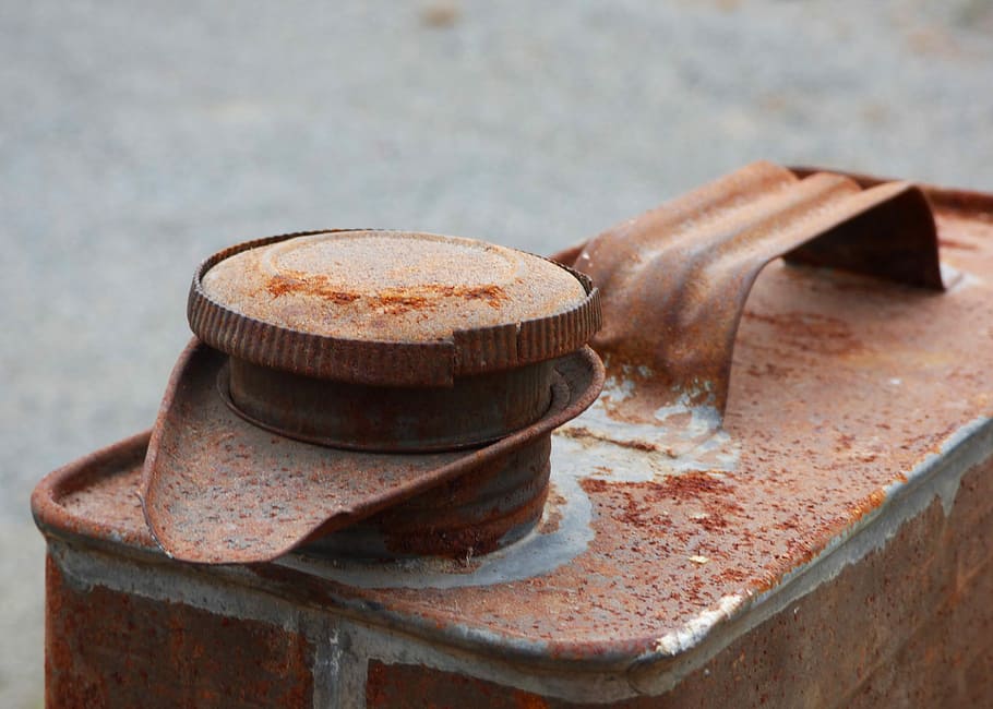 drum, can, fuel, gasoline, tin, vintage, old, rusty, detail HD wallpaper