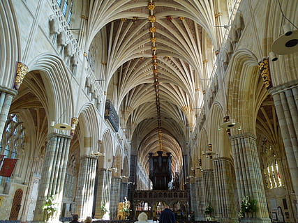exeter, england, cathedrals, gothic, exeter cathedral, uk, united kingdom HD wallpaper