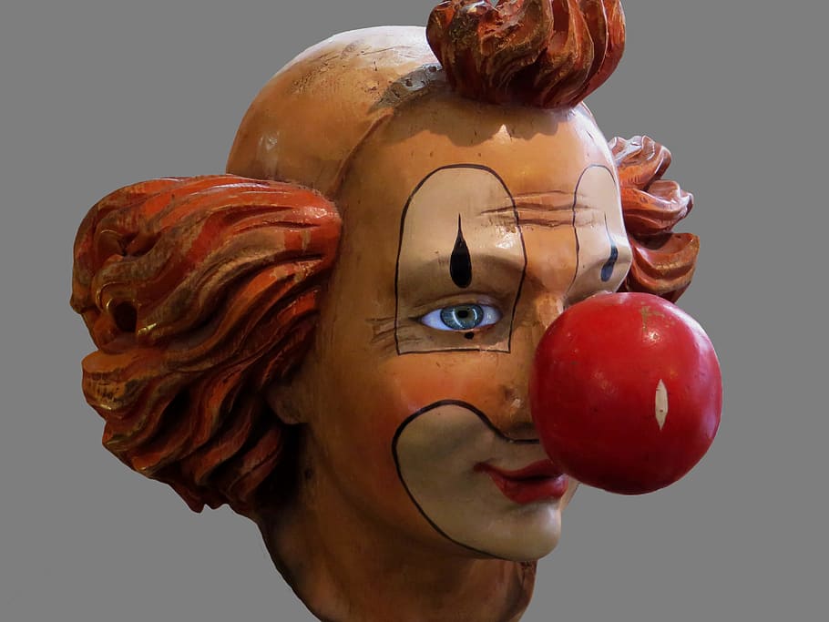 clown, face, mask, head, human representation, art and craft HD wallpaper