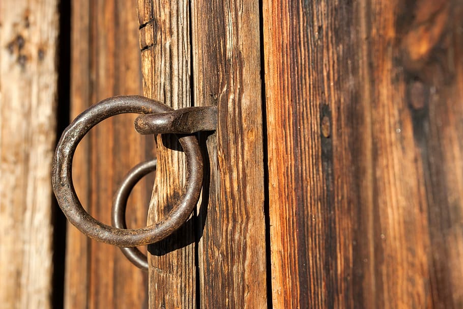 door, ring, round, old, design, texture, tree, surface, traditional HD wallpaper