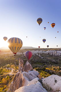 HD wallpaper: aerial photography of hot air balloons, cappadocia, flying,  goreme | Wallpaper Flare
