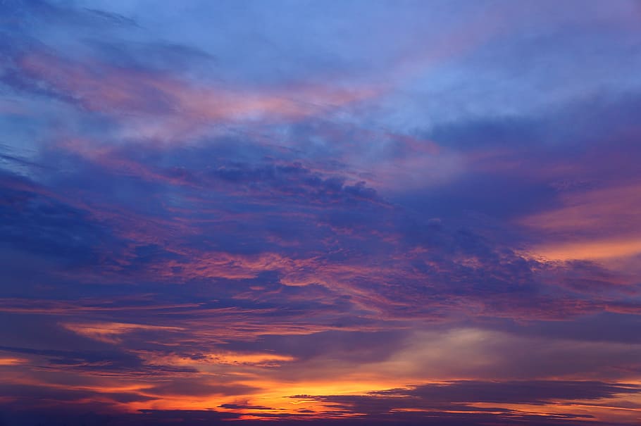 sunset, colors, sky, cloud - sky, cloudscape, dramatic sky HD wallpaper