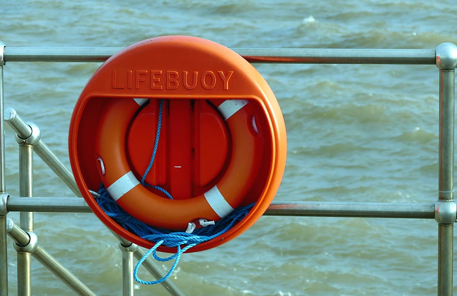 sea, water, ocean, rope, aid, beach safety, buoy, close -up, lifebuoy HD wallpaper