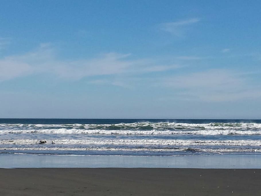 ocean, beach, sea, sky, nature, blue, landscape, outdoor, wave HD wallpaper
