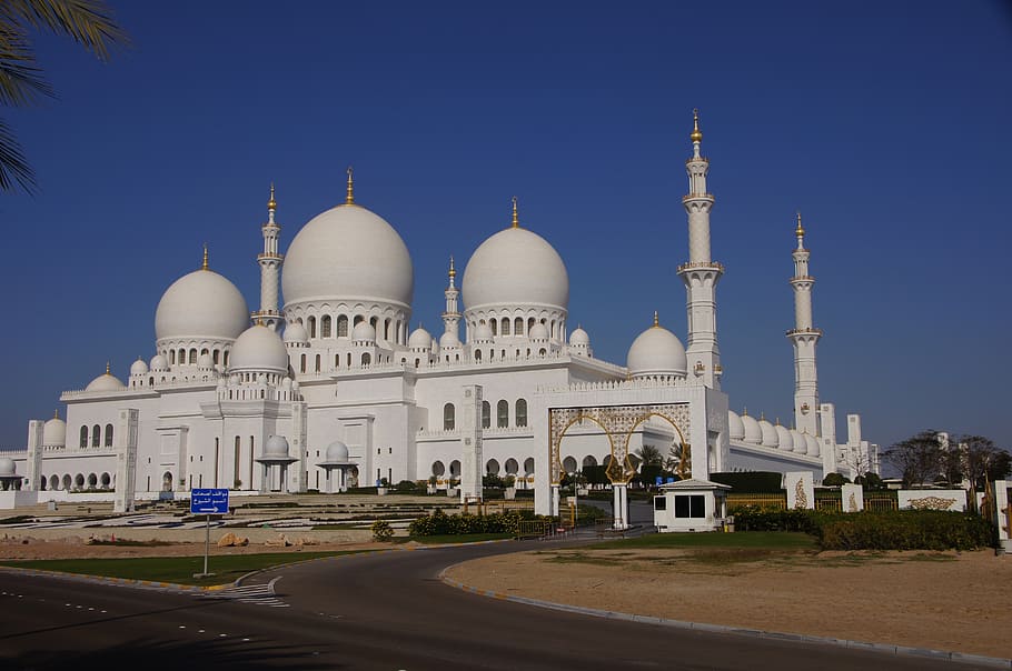 mosque, uae, sanctuary, dome, architecture, building exterior HD wallpaper