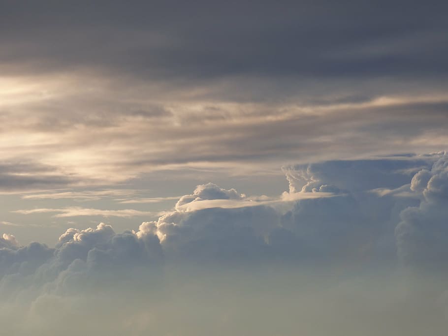 sky, clouds, evening, twilight, nature, beauty in nature, cloud - sky HD wallpaper