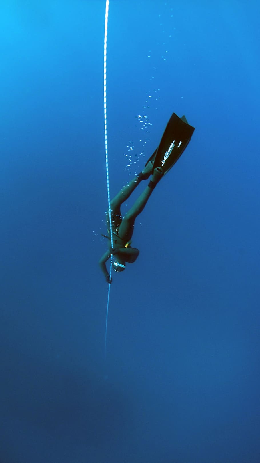 scuba diver illustration, blue, deep diving, deep ocean, passion, HD wallpaper