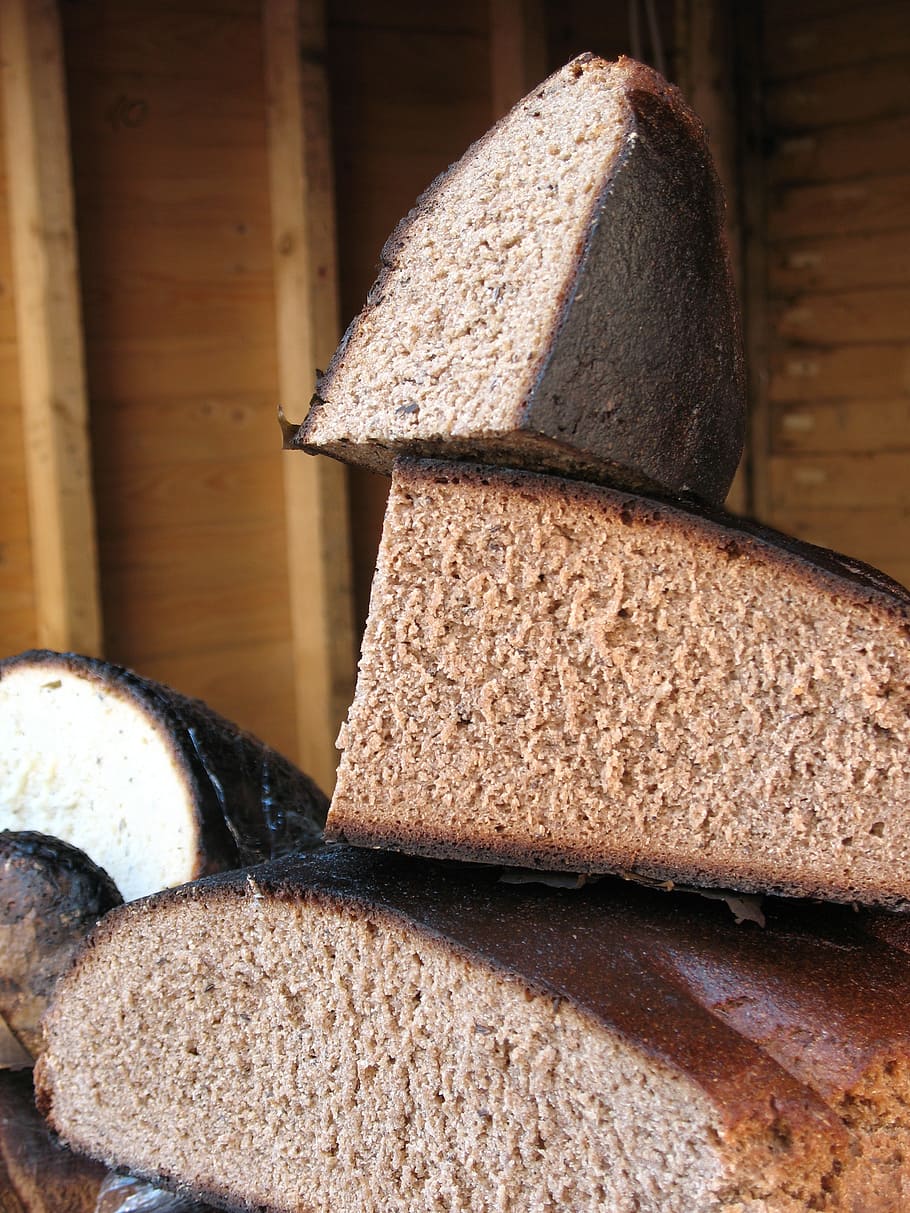 bread, rye, shop, home, food and drink, stack, close-up, no people HD wallpaper