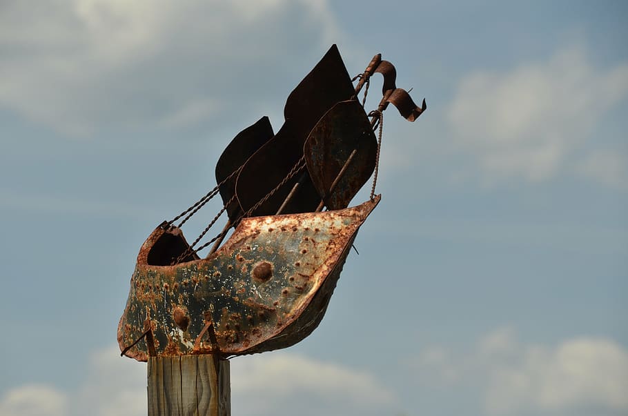 boat, ship, sailing, glance, metal, creative, manual labor HD wallpaper