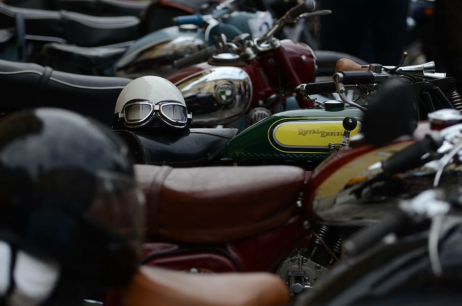 engine, veteran, helmet, old, classic, transportation, mode of transportation HD wallpaper