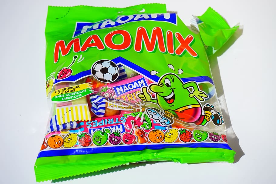 Open, Touched, bag, candy bag, maoam, touched on, chewy candy HD wallpaper