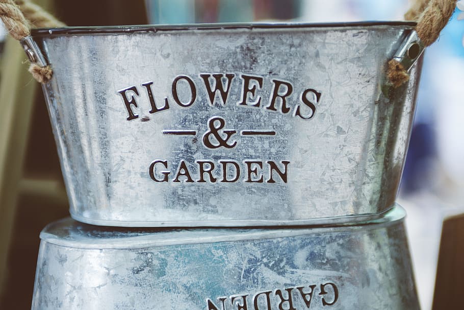 stainless steel basin, antique, classic, container, empty, flowerpot HD wallpaper
