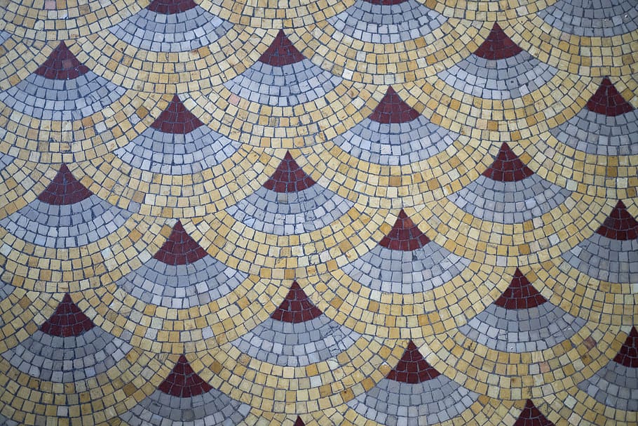 decoration, pattern, art, mosaic, geometric, tile, floor, stone HD wallpaper