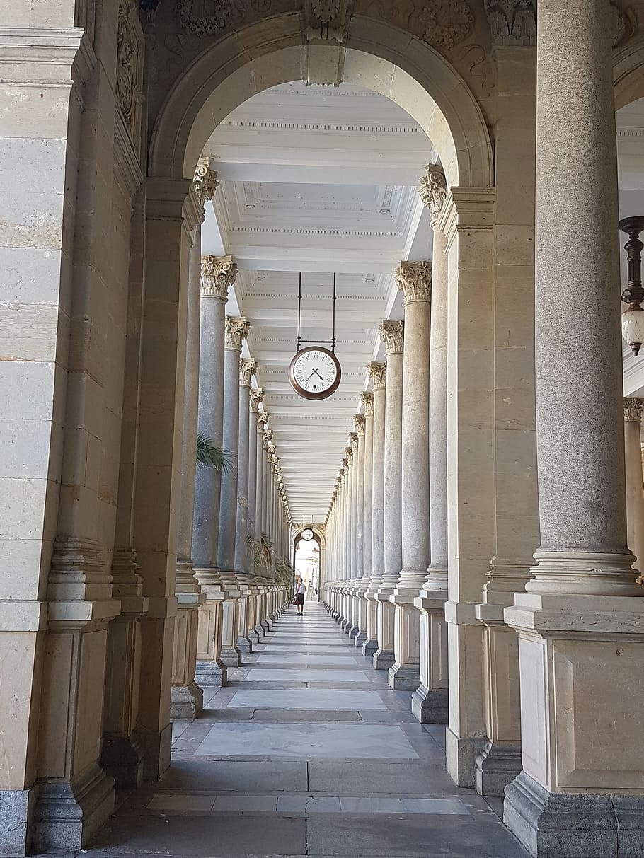 column, arcade, sptĺporadie, marble, building, entry, historical, HD wallpaper