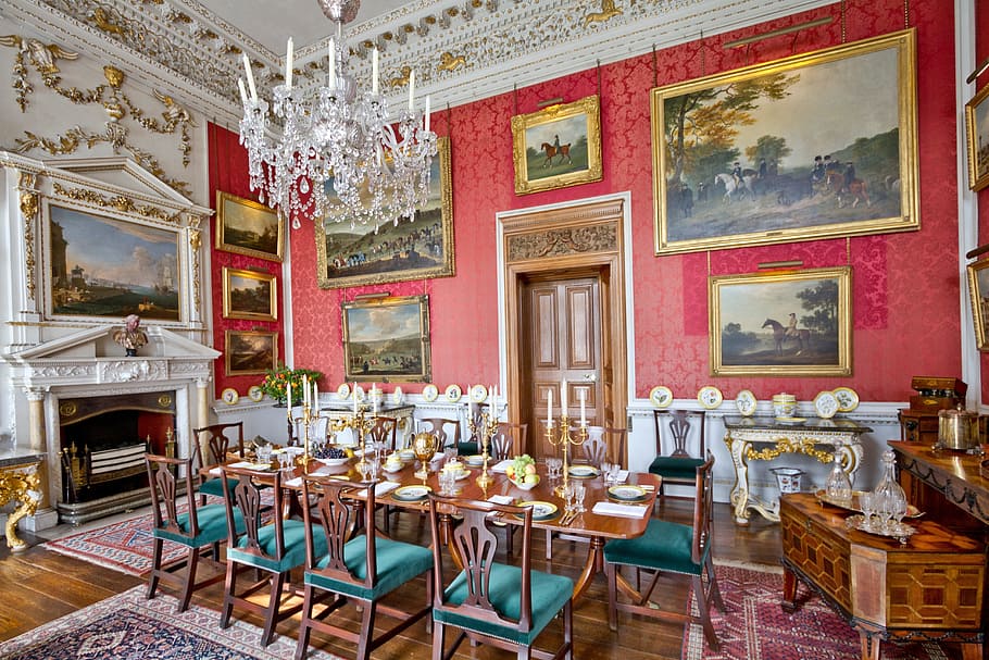 architecture, interior, design, art, dining, area, table, chairs HD wallpaper
