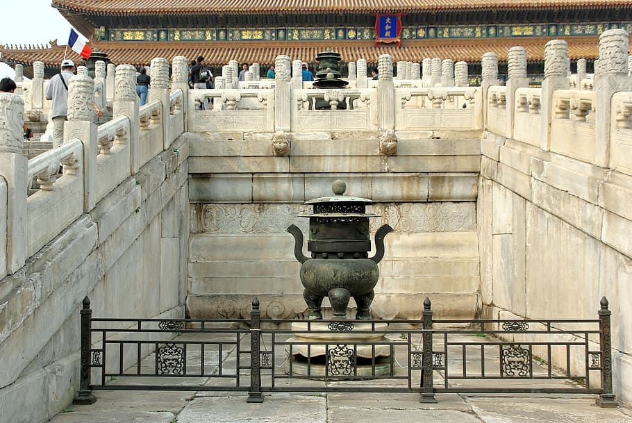 china, pekin, beijing, forbidden city, censers, decoration HD wallpaper