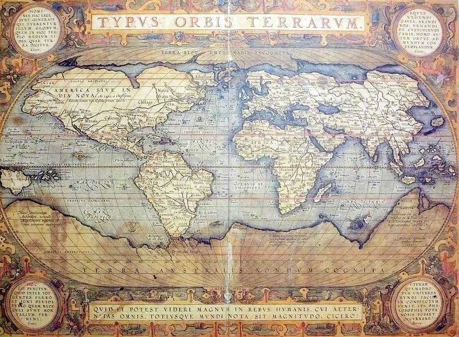 ancient map, nautical figure, hand-painted, text, no people HD wallpaper