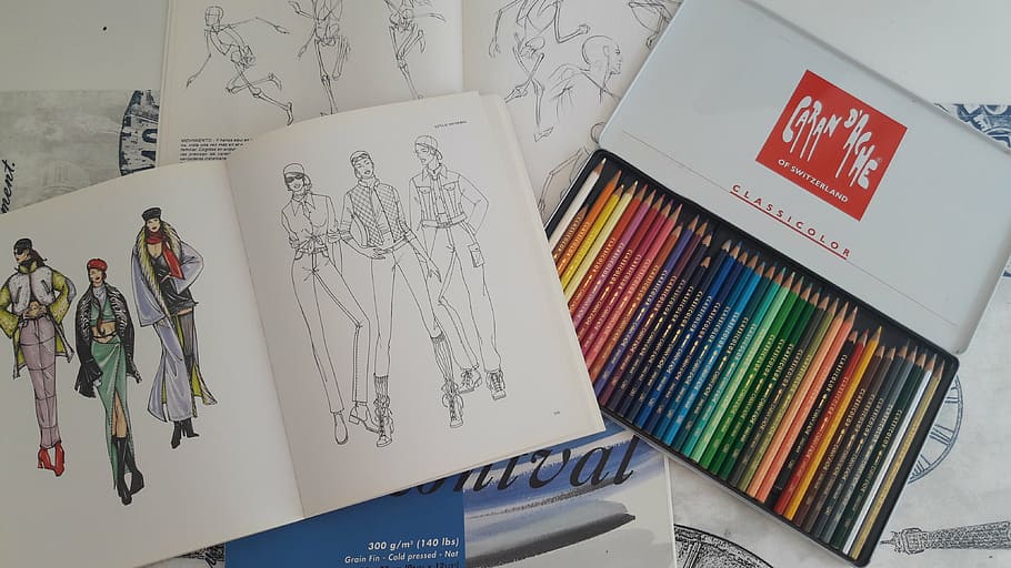 drawing, pencils, desktop, art, colors, multi colored, paper HD wallpaper