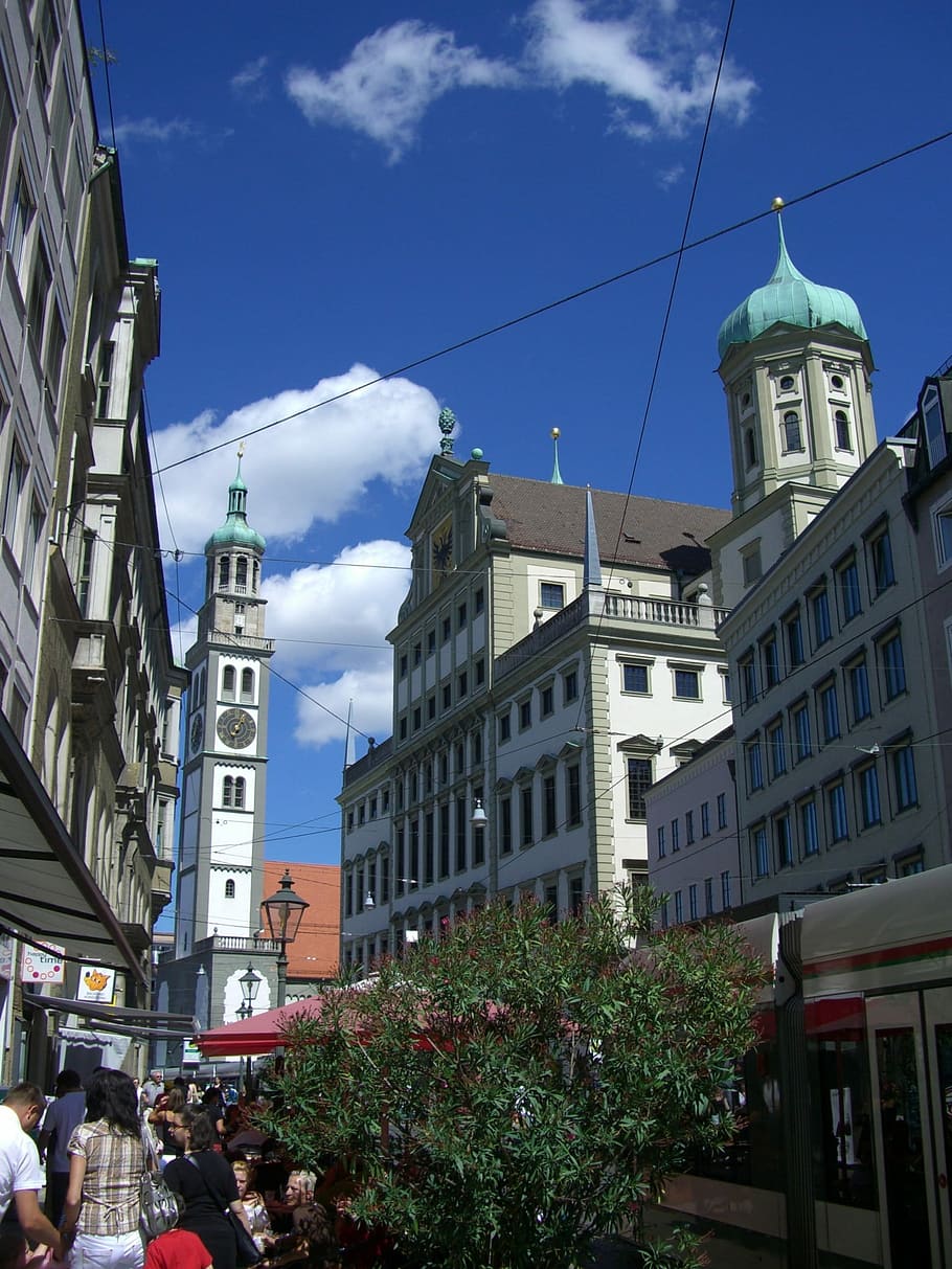 Perlachturm, Town Hall Tower, augsburg, building exterior, architecture, HD wallpaper