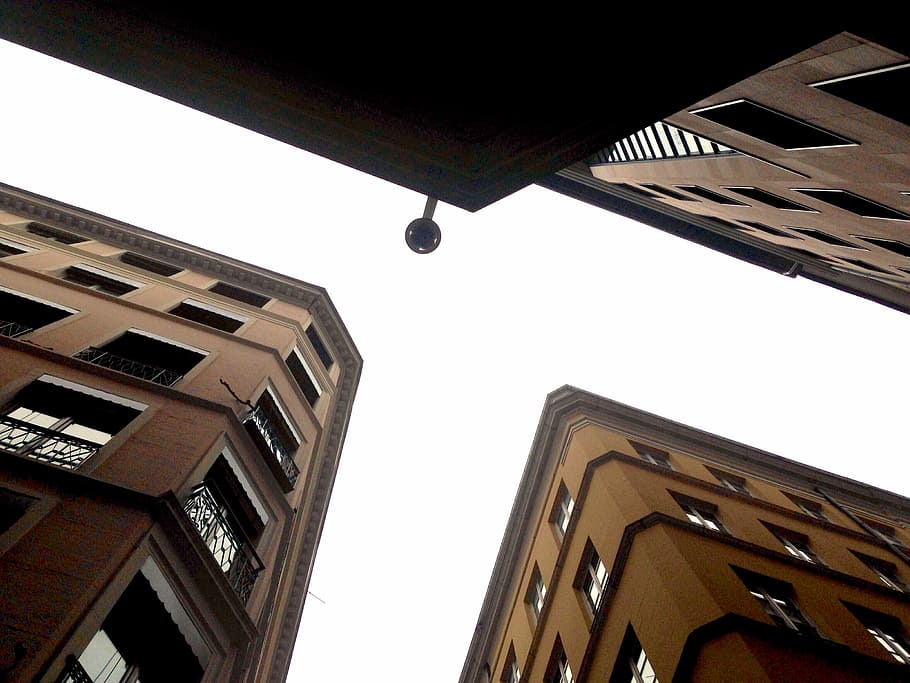 Lyon, Architecture, Perspective, low angle view, city, building exterior HD wallpaper