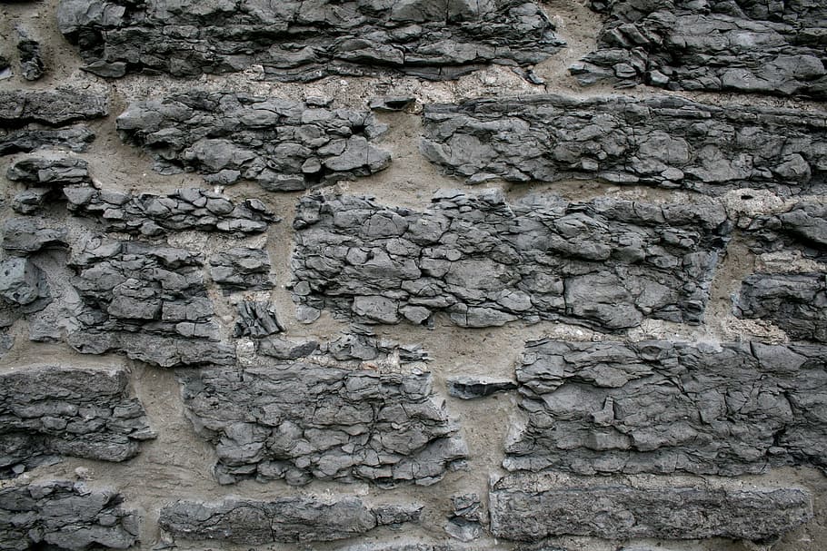Stone, Wall, Old, Gray, Concrete, pattern, design, textured HD wallpaper