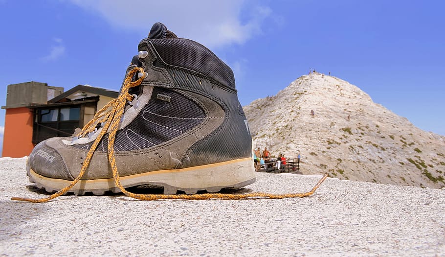 boot, mountain, top, refuge, fraccaroli, walk, boots mountains HD wallpaper