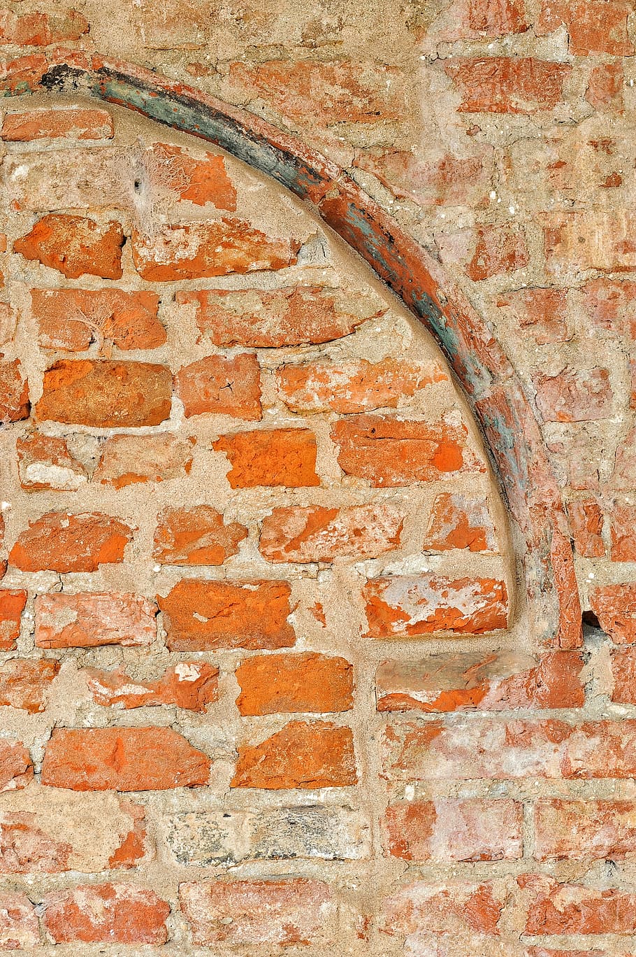 wall, bricks, building, plaster, texture, paint, ancient, brick wall HD wallpaper