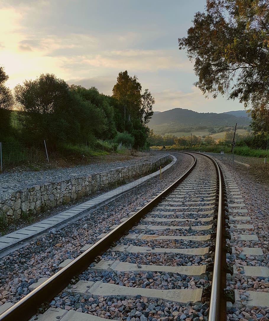train, pathways, travel, rail, holiday, destination, landscape HD wallpaper