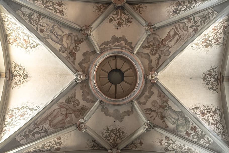 church, blanket, mural, stucco, baroque, stucco ceiling, ornament
