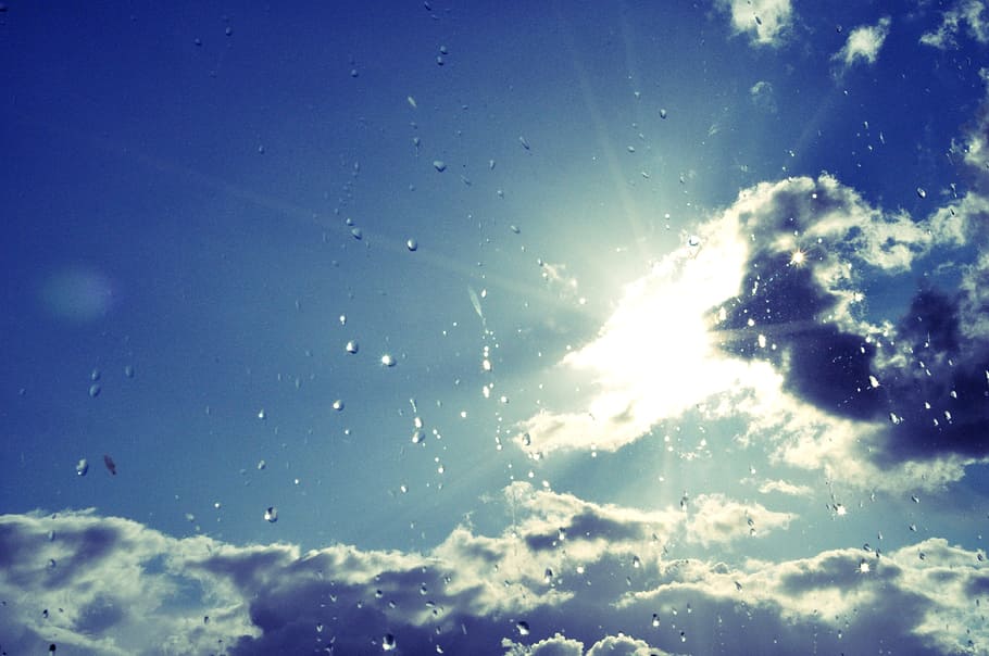 Sun, Clouds, Weather, Sky, Blue, sunlight, sunset, storm, storm clouds HD wallpaper