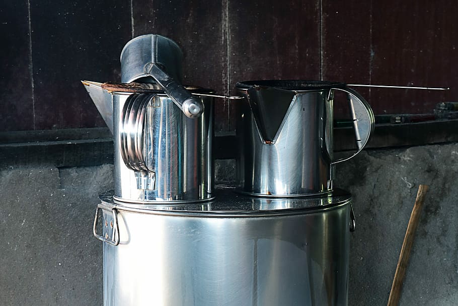 Coffee, Tea Pot, Pot, Maker, Mo, Fire, silver colored, metal HD wallpaper