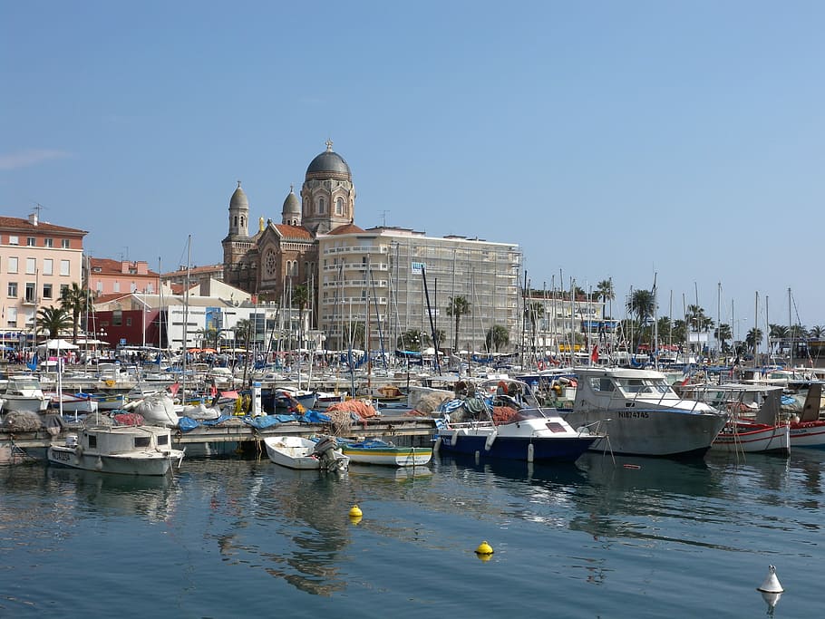 Saint-Raphaël, Port, Mediterranean, nautical vessel, reflection HD wallpaper