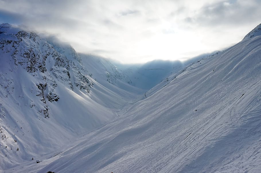 snow, winter, coldly, ice, mountain, mountains, landscape, nature HD wallpaper