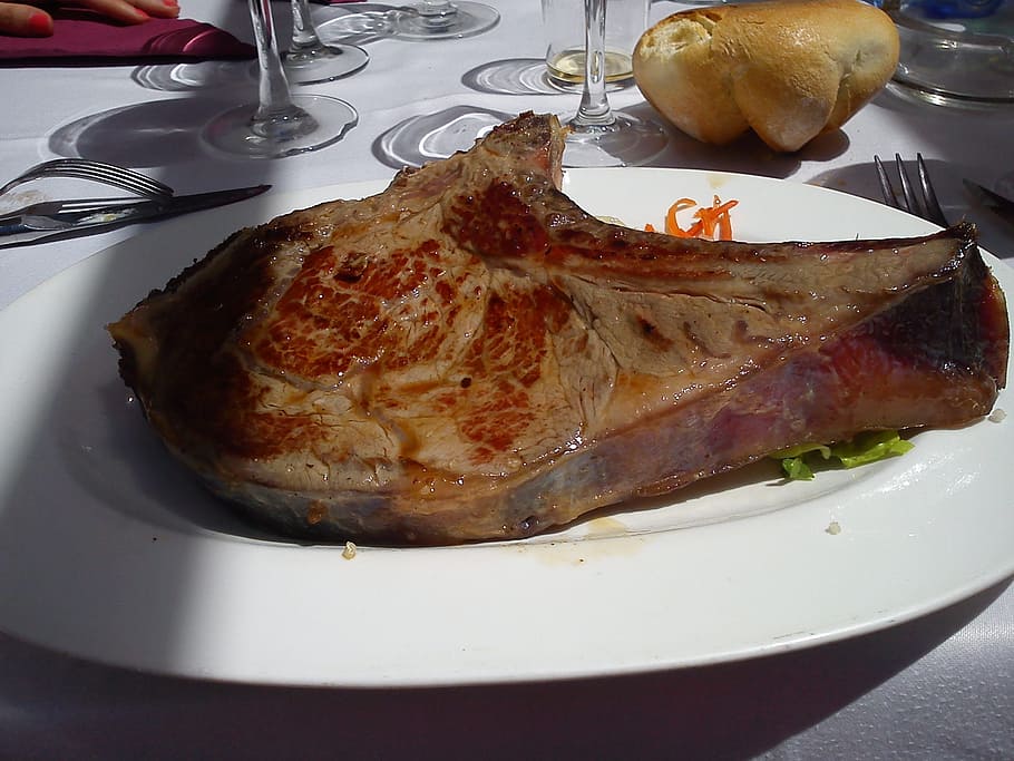 T-Bone Steak, Food, Dish, plate, dinner, meal, food And Drink HD wallpaper