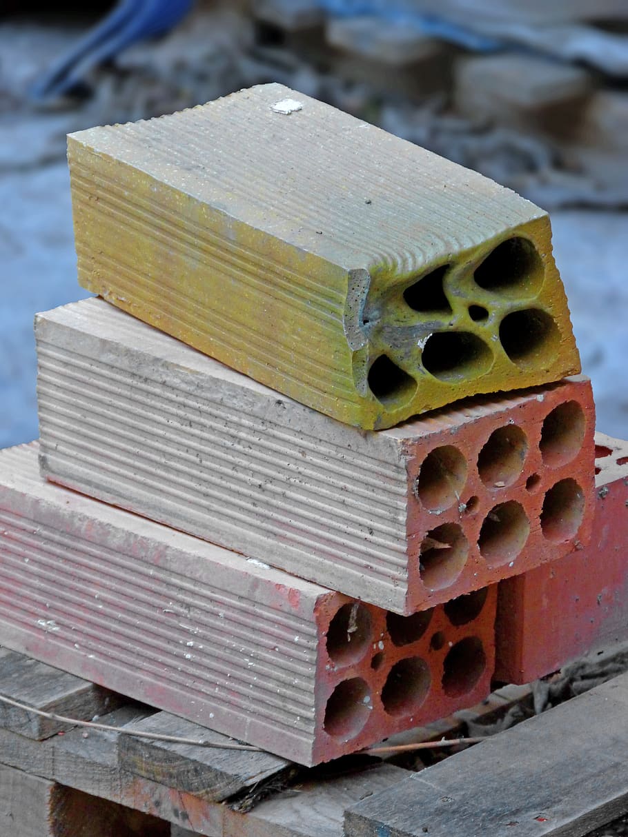 bricks, terracotta, melted, close-up, no people, focus on foreground HD wallpaper