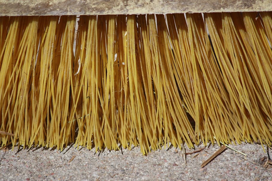 broom, bristles, plastic, no people, day, close-up, high angle view HD wallpaper