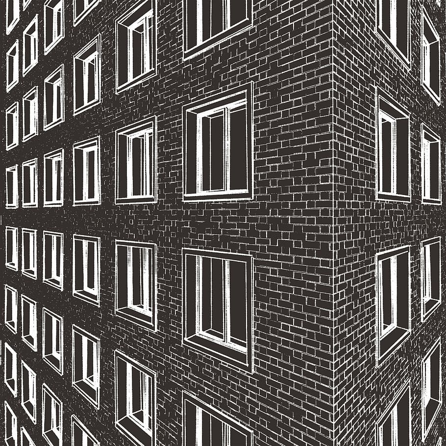 graphics, house, brick, brick wall, wall house, building, window HD wallpaper