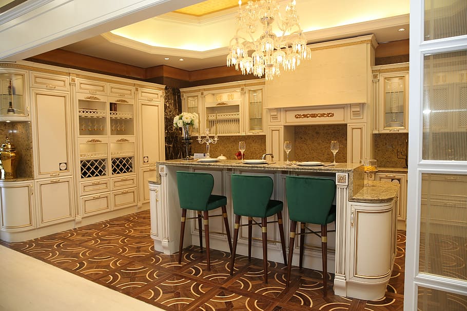 Indoor, Sample, Room, Kitchen, sample room, indoors, chair HD wallpaper