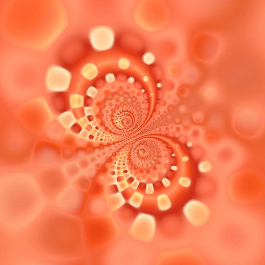 background, abstract, spiral, orange, backgrounds, pattern HD wallpaper