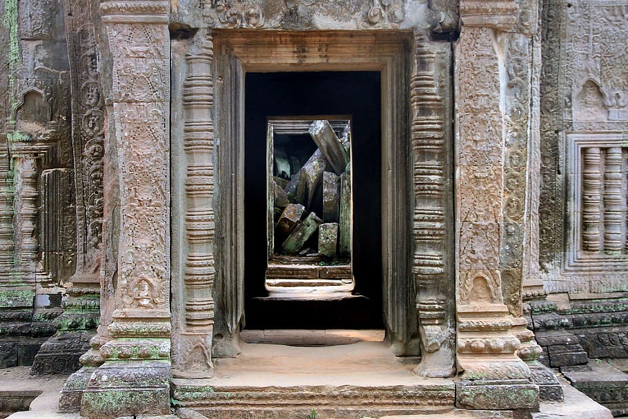 ruin, angkor wat, khmer, cambodia, temple, architecture, buddhism, HD wallpaper