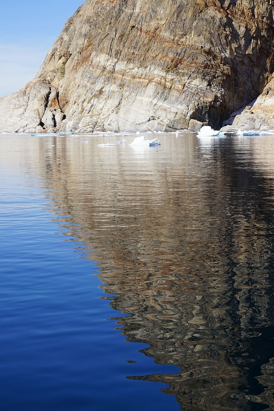 mountain, water, mirroring, sky, sea, water spieglung, landscape HD wallpaper