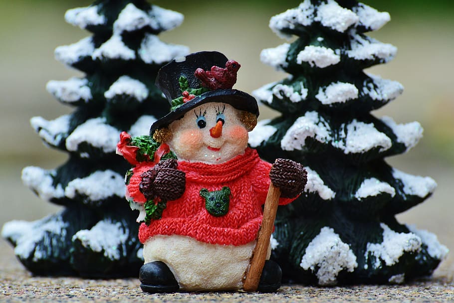 winter, snow man, figure, snowmen, wintry, deco, christmas, HD wallpaper