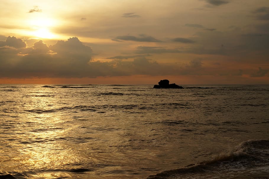 sunset, el salvador, sky, water, sea, scenics - nature, cloud - sky HD wallpaper