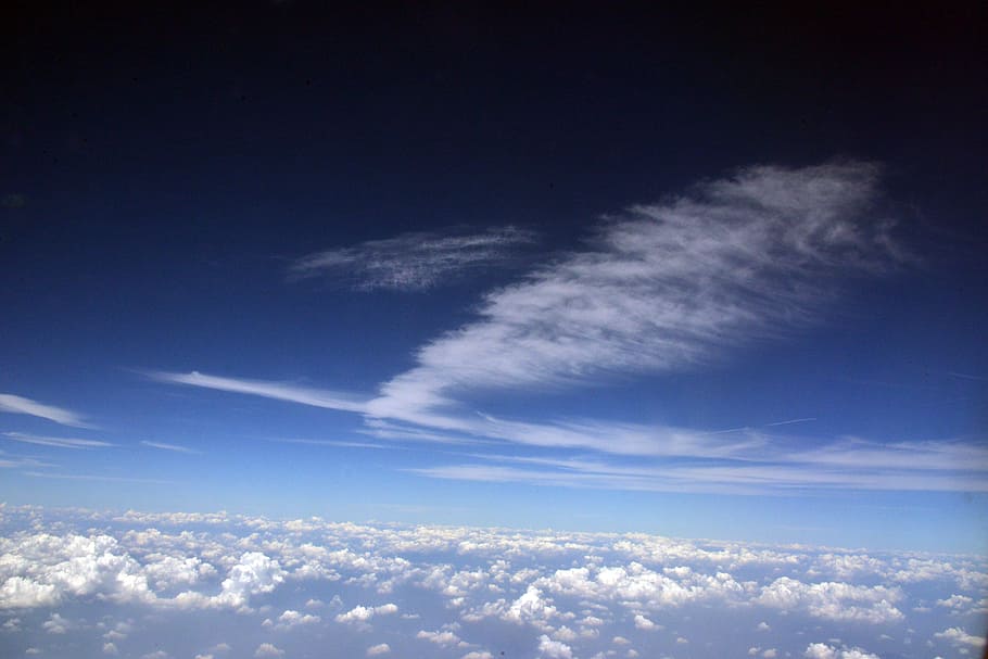 cloud, sky, wings, sky clouds, cloud - sky, cloudscape, blue HD wallpaper