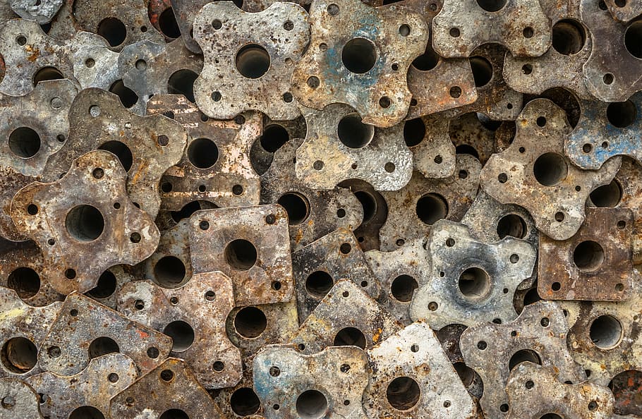 gray and brown metal frames, pattern, construction, circle HD wallpaper