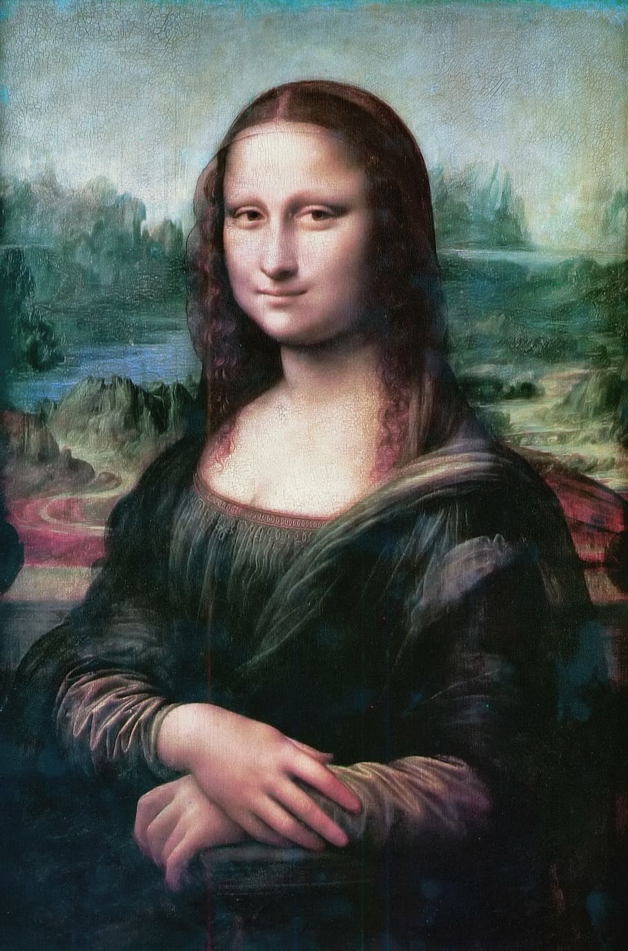 Mona Liza by Leonardo Da Vinci painting, mona lisa, smile, the joconde
