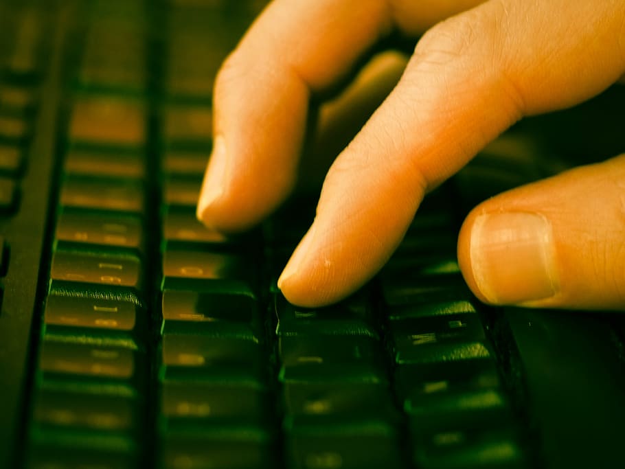 keyboard, tap, computer, keys, input device, letters, leave HD wallpaper