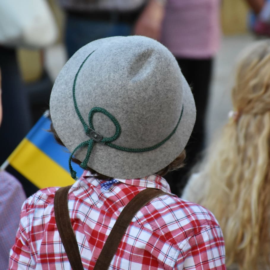 child, boy, human, small, hat, costume, bavaria, tradition HD wallpaper